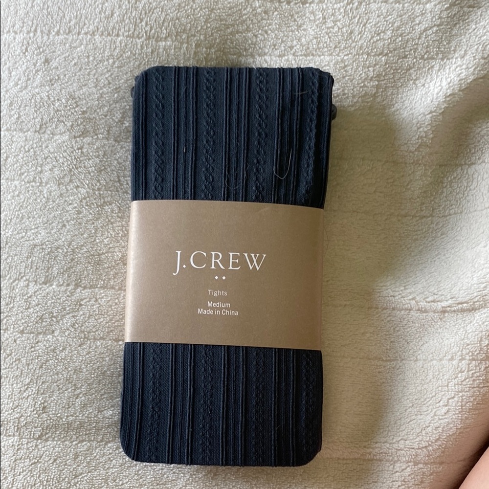 J.Crew Textured Black Tights